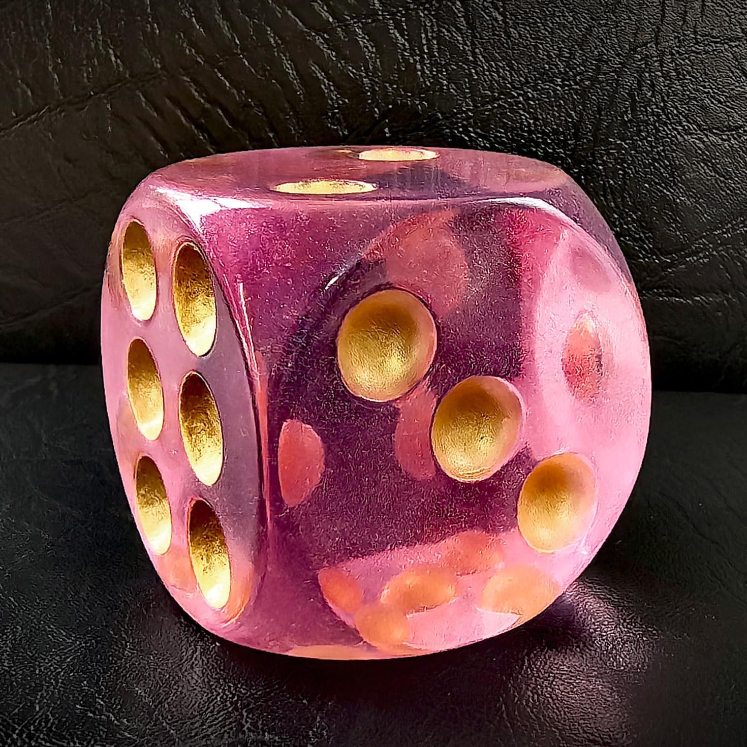 Solid Acrylic 40MM Jumbo DND Dice 6 Sided With Pips, Large Moonstone Teal D6, Big Playing Party Dice