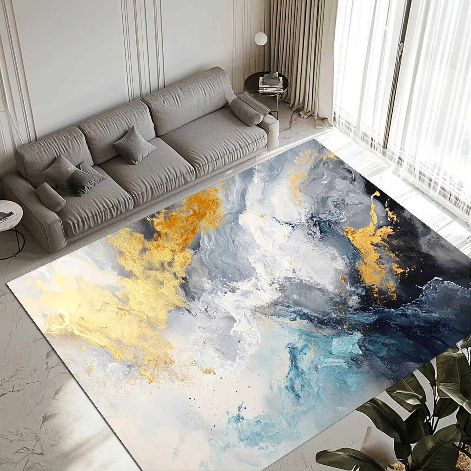 Tapis Pastel Lavable et Imperméable : Fini les Taches dans le Salon