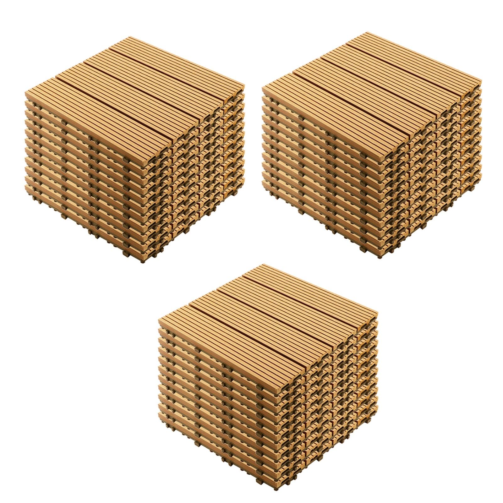 Kit de baldosas for terrazas compuestas plástico y madera