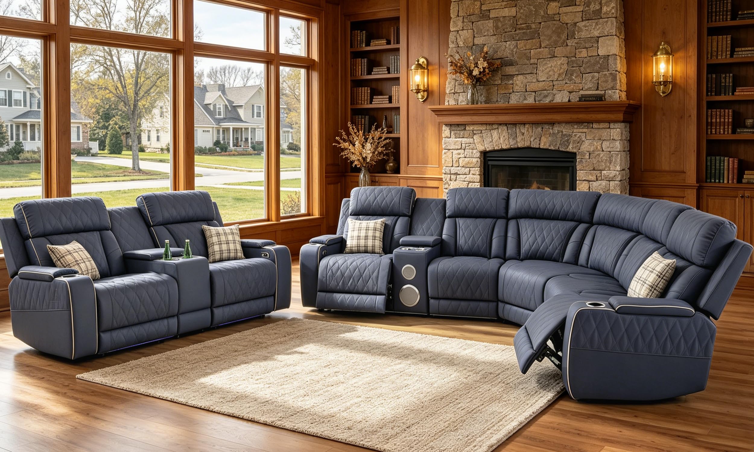 Bluish Gray / Sectional+Loveseat