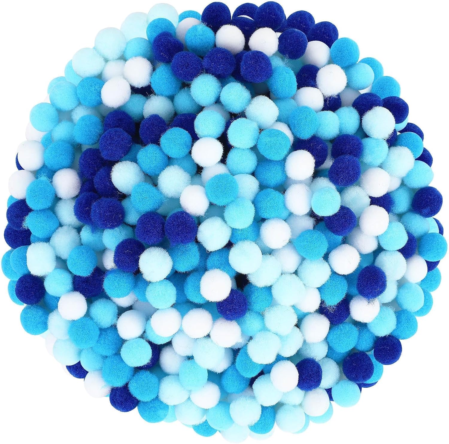 SEPGLITTER Blue Pom Poms Balls, 1000Pcs 1 cm/0.4 inch Hanukkah Blue Color Pom Poms for Chanukah Christmas Winter Summer Holiday Party Crafts Making DIY Holiday Decorations Supplies | 1cm Mini Size, 5 Assorted Colors, DIY Crafts Making, Handmade Projects, Winter Summer Hanukkah Party Supplies Decorations