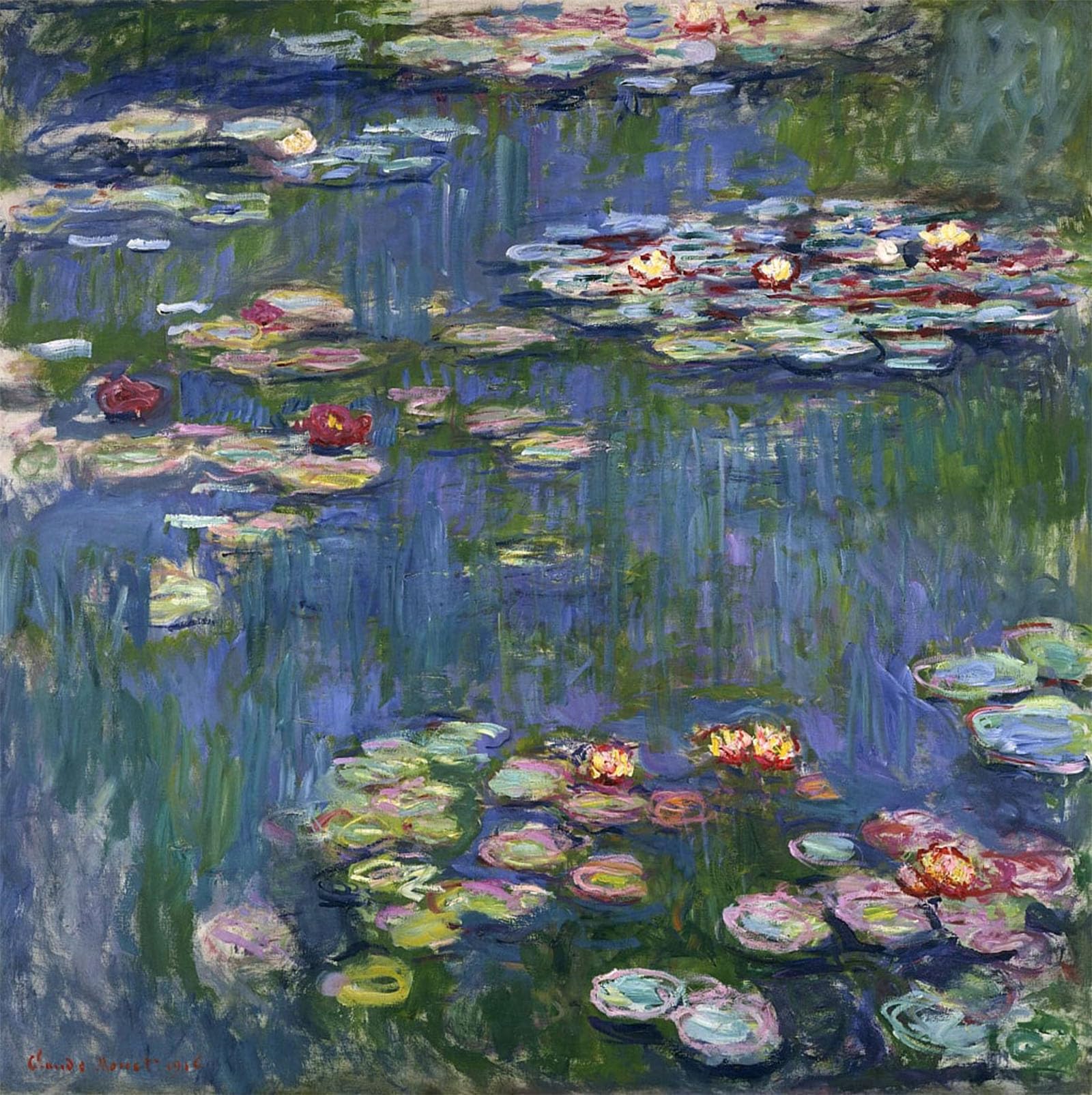Nymphéas de Claude Monet tableau art abstrait 60x90cm pour salon - 5