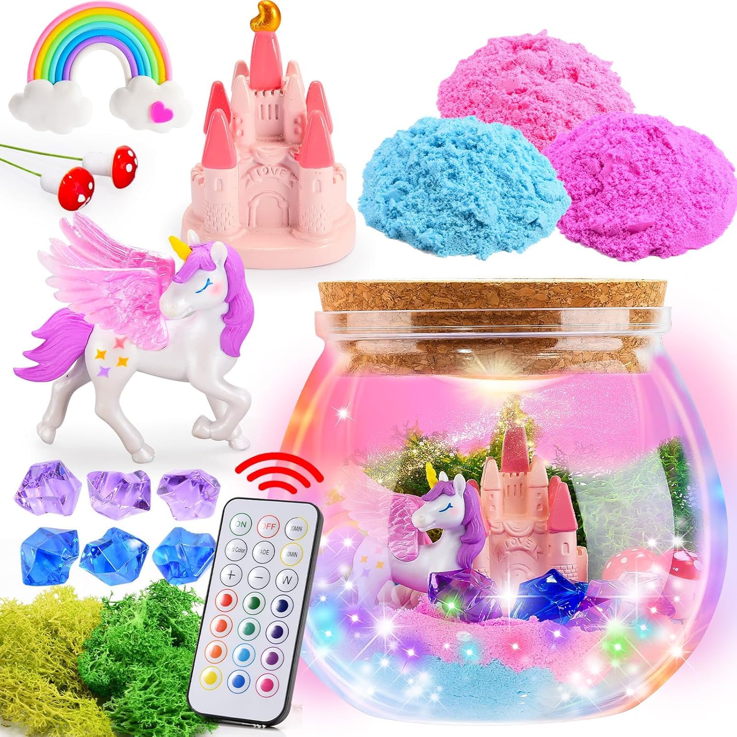 Sponsored Ad – Unicorn Kinetic Sand Kit Art and Craft for Kids 4-8, PET Sand Art Kit, Magic Light DIY Birthday Gift for Girls 4-7 Years Old