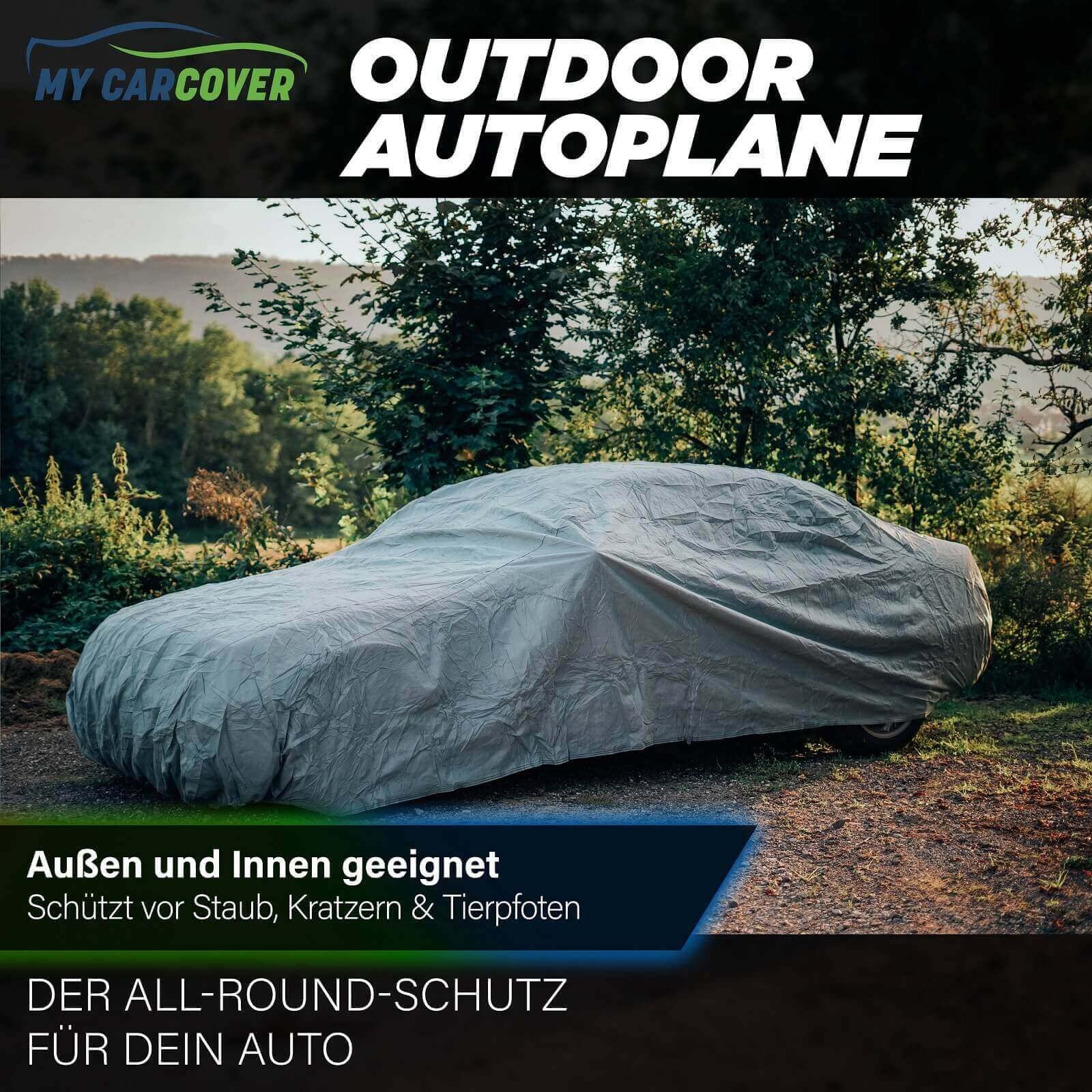 MY CARCOVER® passt für Mercedes-Benz S-Klasse W126 Bj 1979-1991 Stufenheck In-/Outdoor atmungsaktiv Ganzgarage Auto Plane Abdeckung