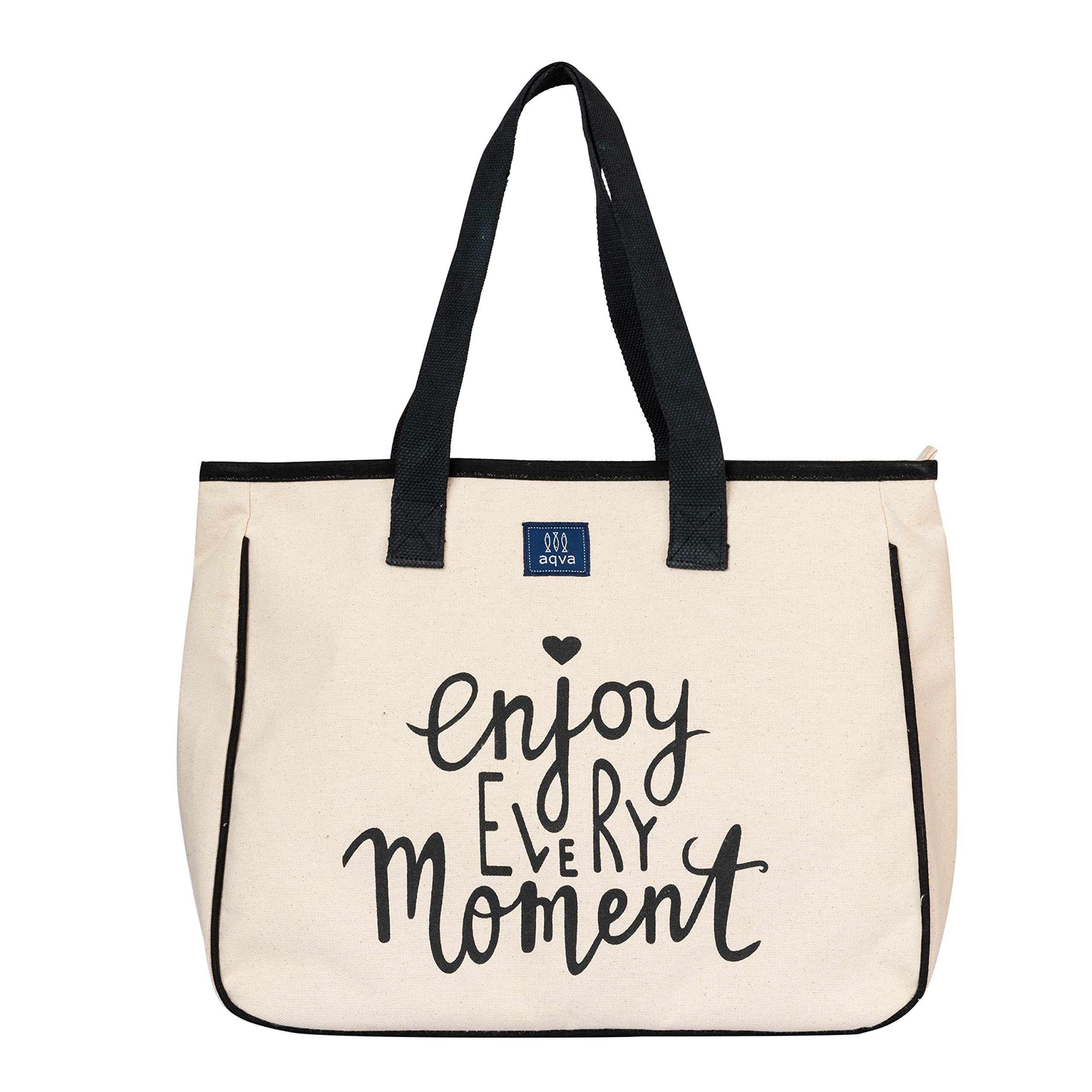See full amazon price history chart for AQVA Cotton Tote Bag for Women & College Girls | Black and white Handbag with Weekend Vibes print | Trendy Western Style Handbag with Zip | Canvas Bag for Shopping, Travel and Office.(Moment) AQVA Cotton Tote Bag for Women & College Girls | Black and white Handbag with Weekend Vibes print | Trendy Western Style Handbag with Zip | Canvas Bag for Shopping, Travel and Office.(Moment) (B0C5RH1YWK) Amazon Price History, Amazon Price Tracker