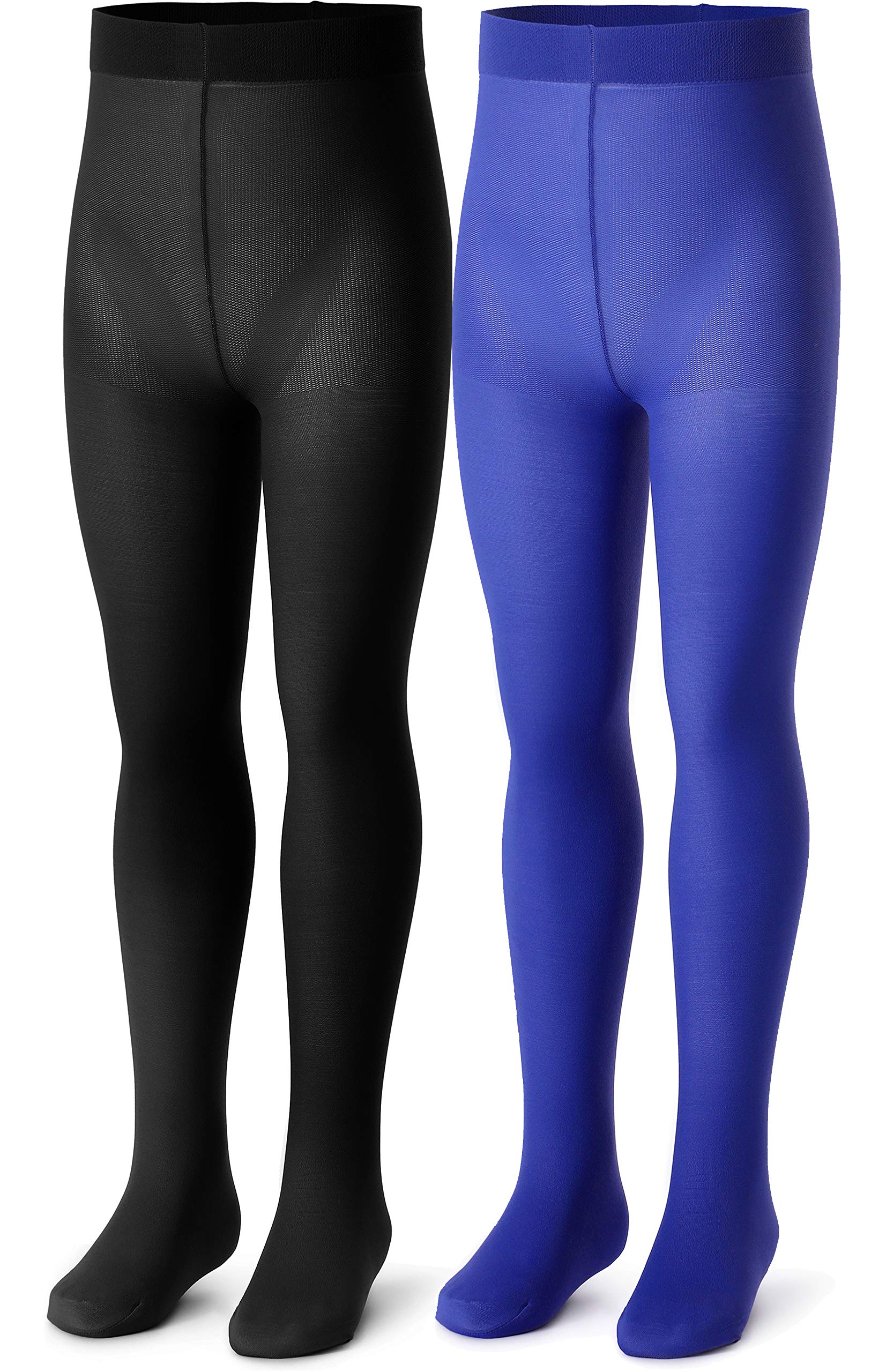 2 Paia Di Collant Opachi Per Bambine - 40 Den Microfibra Morbida, Per Scuola, Danza O Tutto Il Giorno - Foto 2