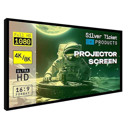 Silver Ticket Products STR Series 6 Piece Home Theater Fixed Frame 4K / 8K Ultra HD, HDTV, HDR & Active 3D Movie Projection Screen, 16:9 Format, 120" Diagonal, White Material STR-169120