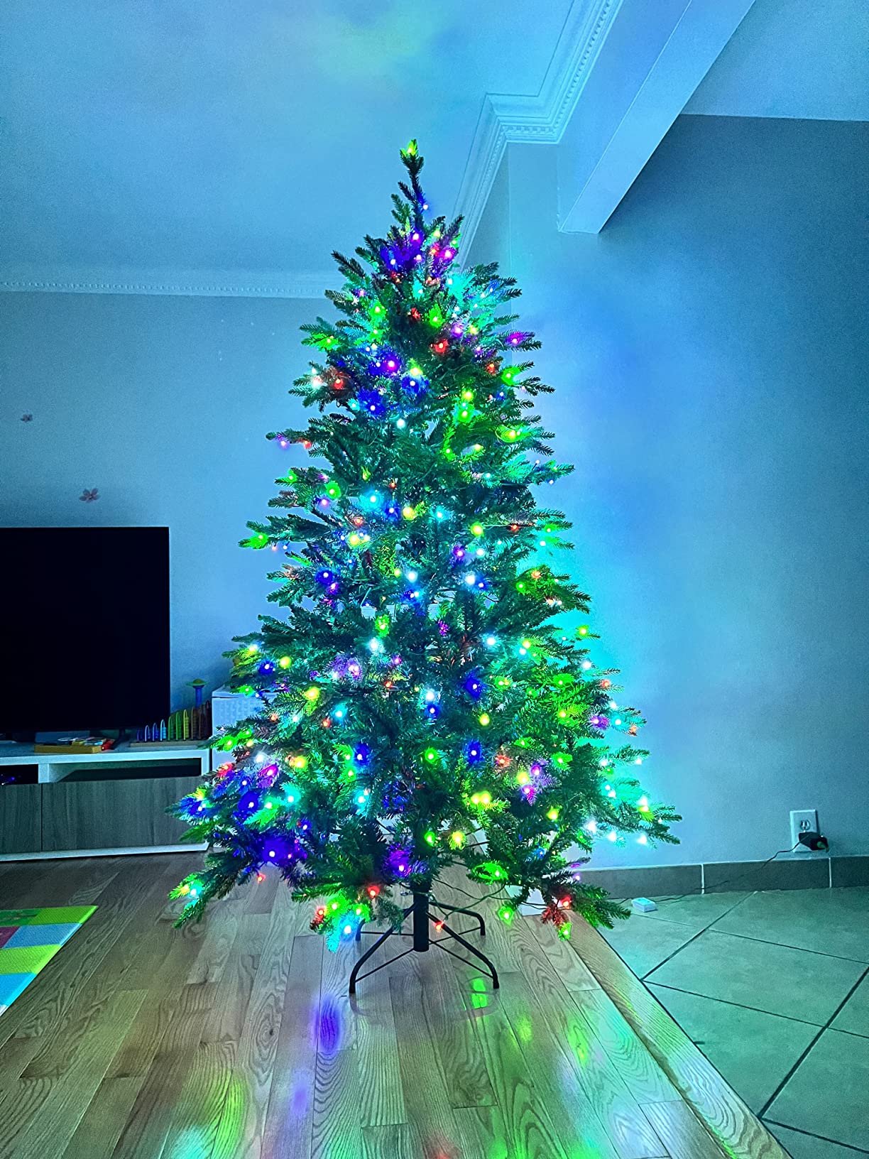 28/mo Finance GOFLAME 8ft Prelit Artificial Christmas Tree w/ 2956