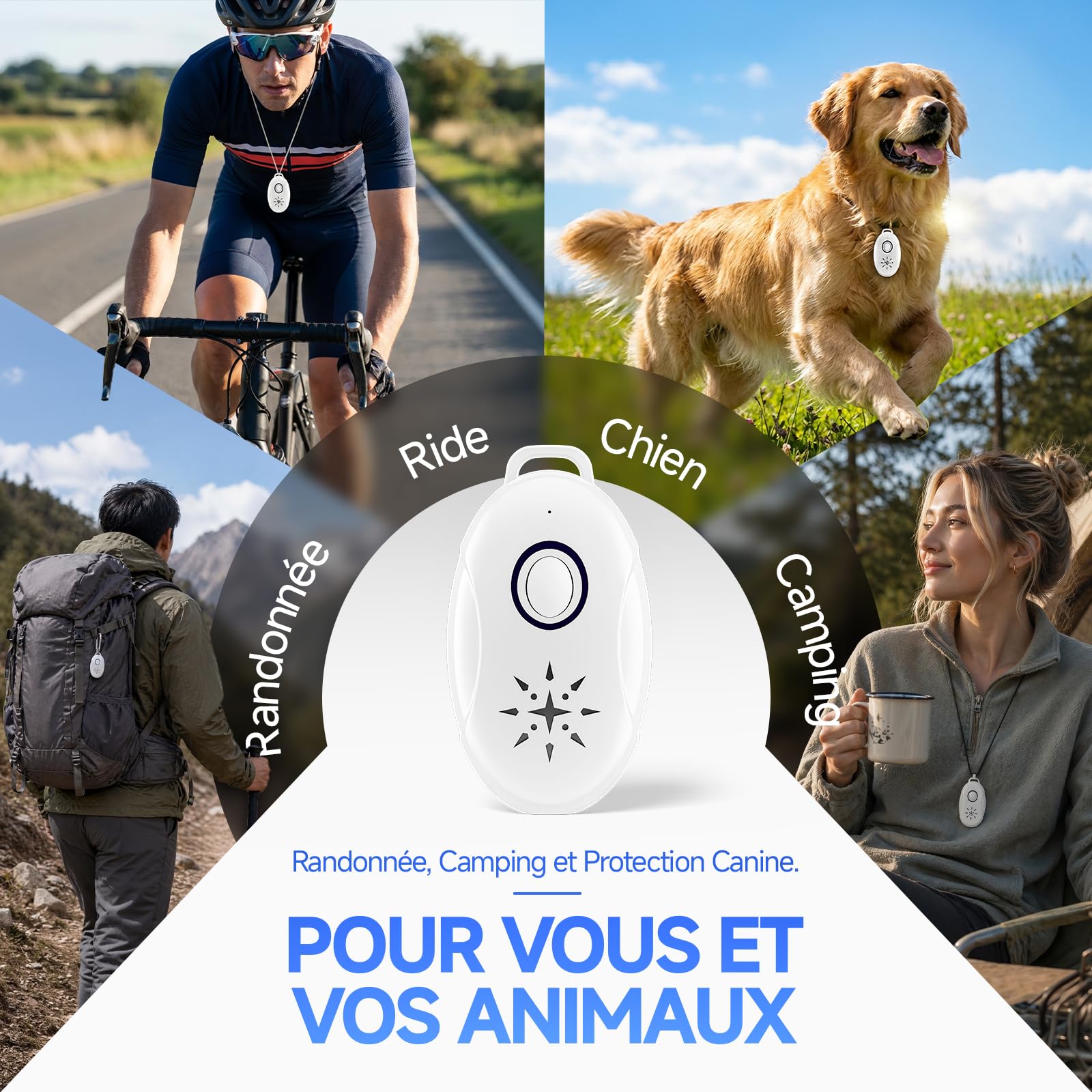 Répulsif À Ultrasons 4 Pack - Anti Moustique Ultrason Portable Rechargeable Électronique USB De Charge Le Camping Extérieur/Intérieur Contre Les Insectes Anti, Fourmis, Araignées