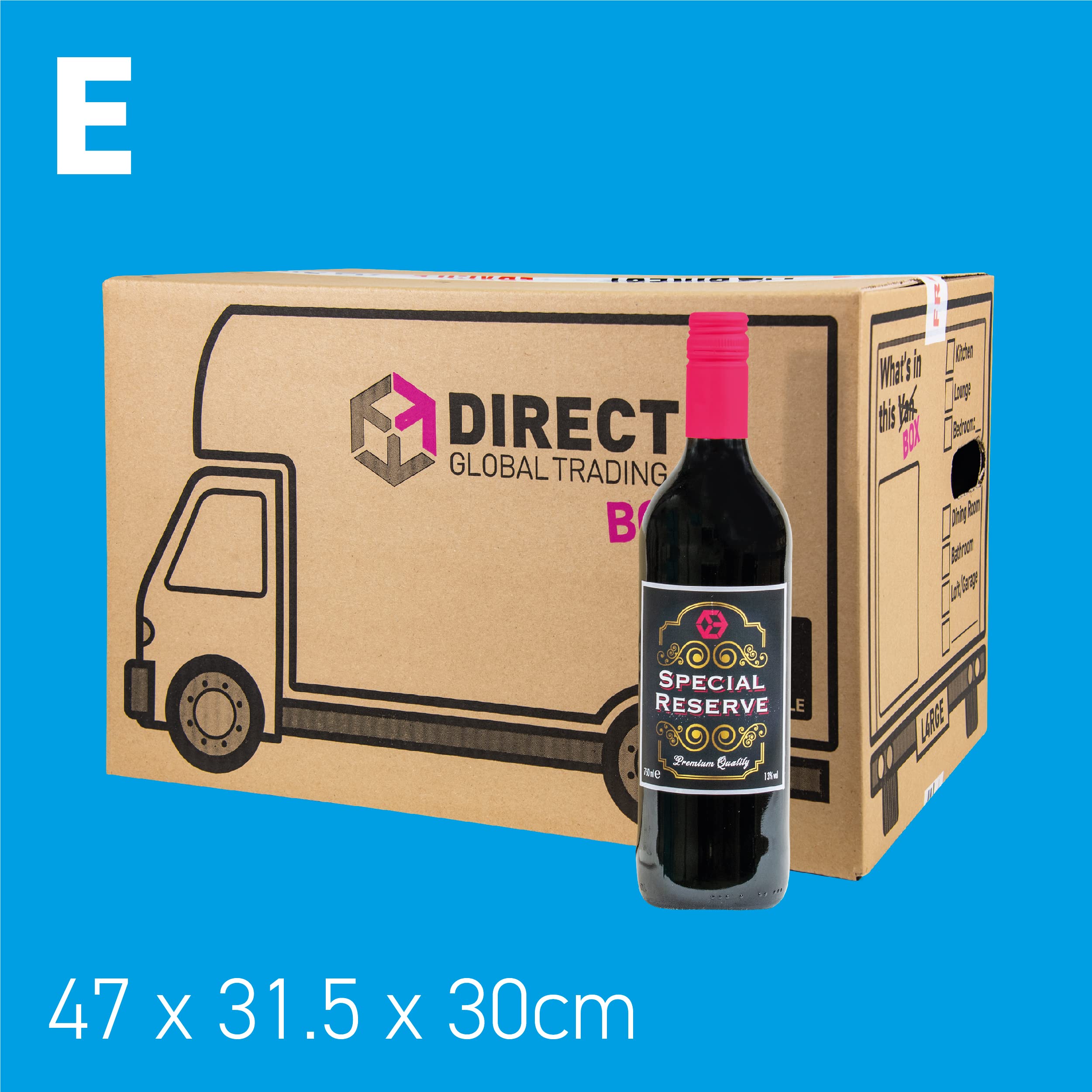 Buy Direct Global Trading 5 Strong Large Cardboard Storage Packing Moving House Boxes with 66m