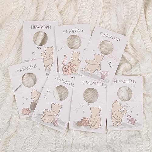 Miniatura 3 de Disney Classic Winnie The Pooh - Divisores de armario para bebé, color marfil, bronceado y salvia, juego de 7 para recién nacidos a 24 meses