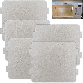 OIIKI 5 PCS Waveguide Cover, Microwave Rplacement Parts Thick Heat Insulation Accessories, Universal Mica Sheet for Microwave Oven, for Frigidaire 5304464061 (4 Inch X 4.27 Inch)