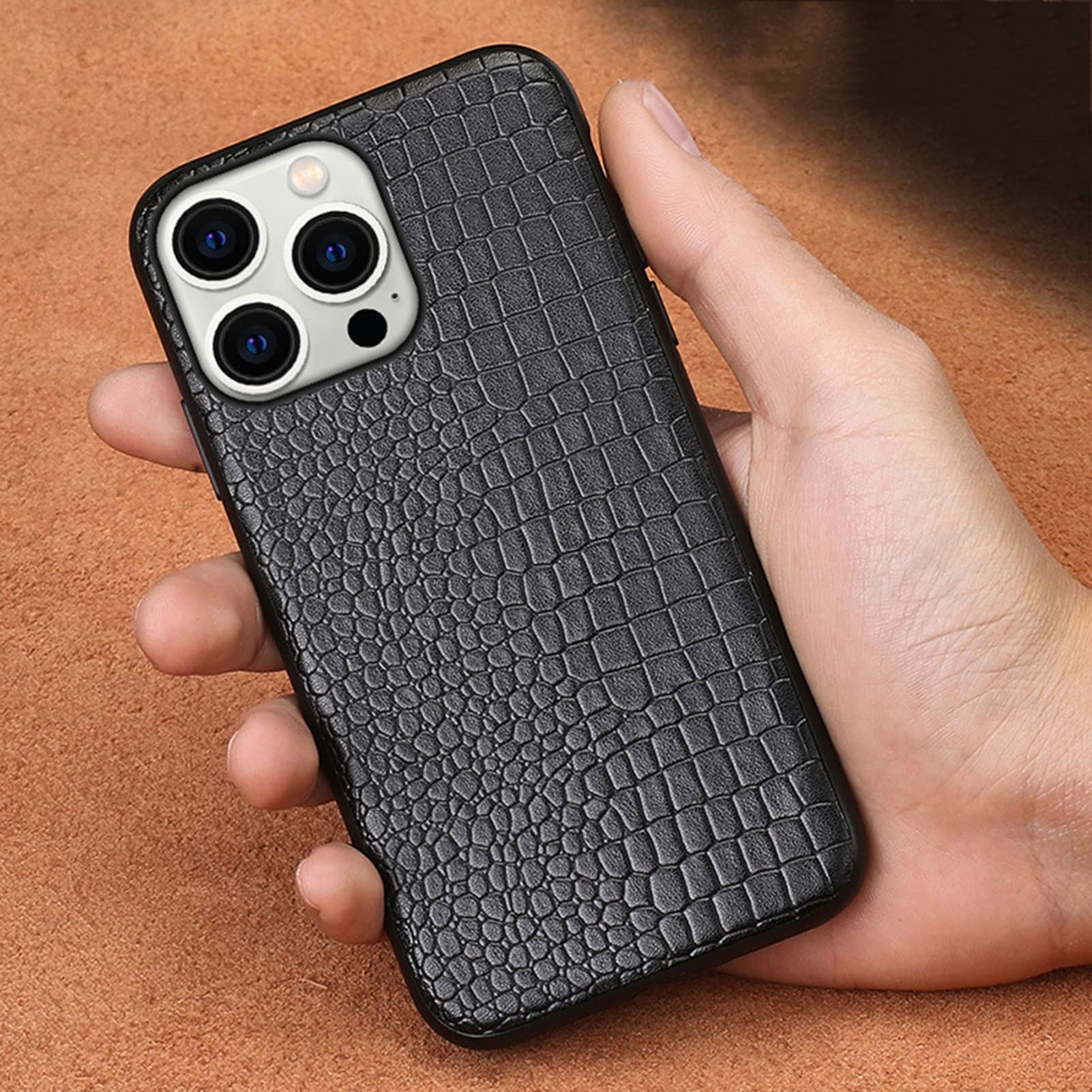 Avizar - Custodia Vera Pelle Per Iphone 13 Mini Portacarte E Supporto