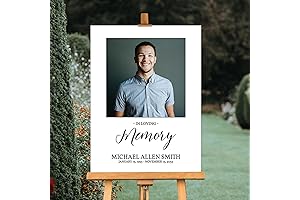 Celebration of Life Welcome Sign: In Loving Memory Memorial Display Board