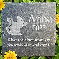 Vista 17 de Regalo personalizado de piedra conmemorativa para mascotas, marcador de tumba de cabra - lápida de condolencia de mascotas - lápida de jardín