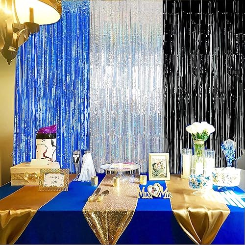 Miniatura 4 de Decoraciones de graduación, azul marino, plateado, negro, 2025, azul marino, negro, decoraciones de fiesta de graduación 2025, clase de 2025,