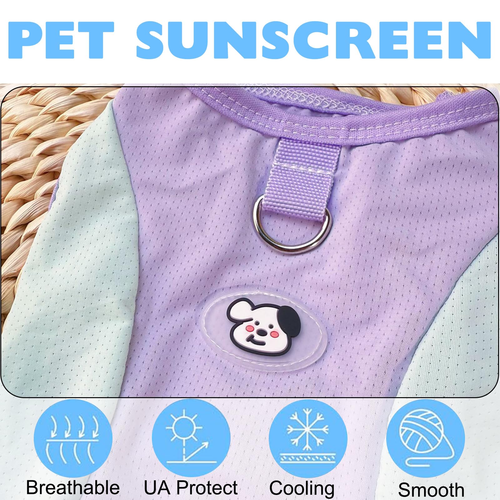 KASESSS 2 Pcs Dog Cooling Vest, Summer Dog Clothes, Cooling Dogs Coat, Breathable Dogs T Shirt - Image 4