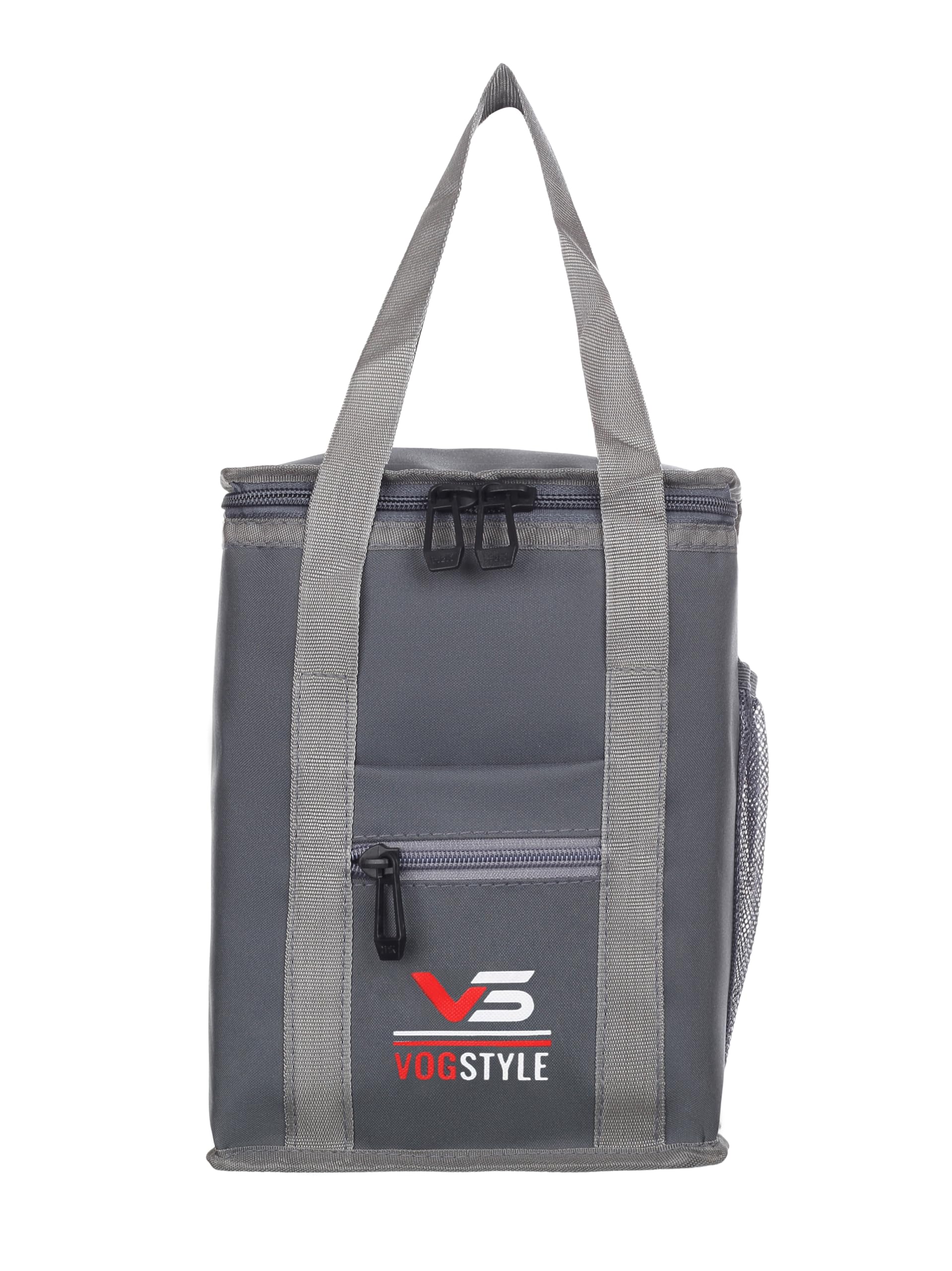 VOGSTYLE Insulated Casual Tiffin Carry Bag | 2 Main Compartment Food Storage Zipper Lunch Bag | Ideal for Office Travel School Picnic for Girl Boys Men & Womens (Grey, 8 L)-image-36
