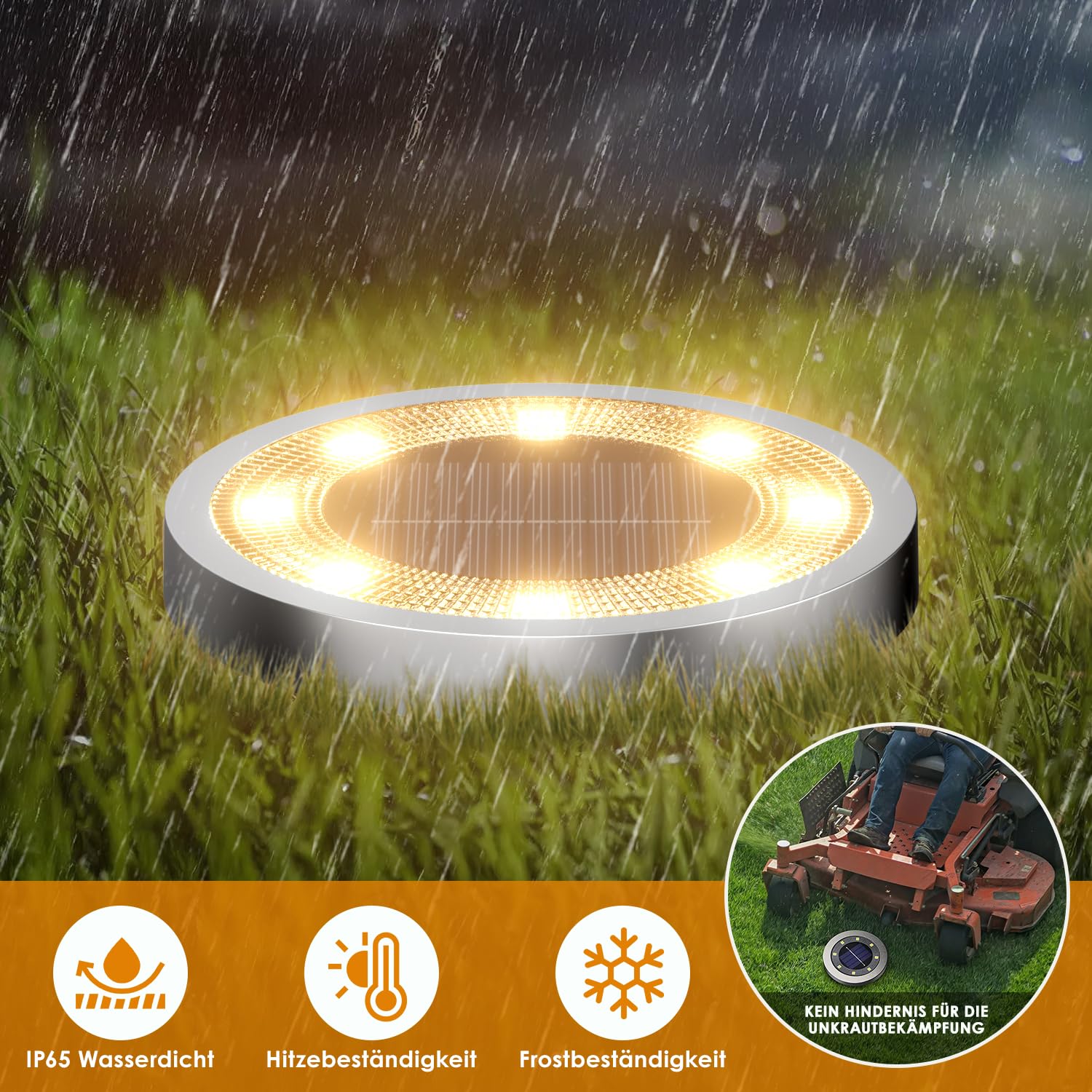 Shuniu Lot de 8 lampes solaires d'extérieur pour jardin, pelouse, allée, trottoir, patio