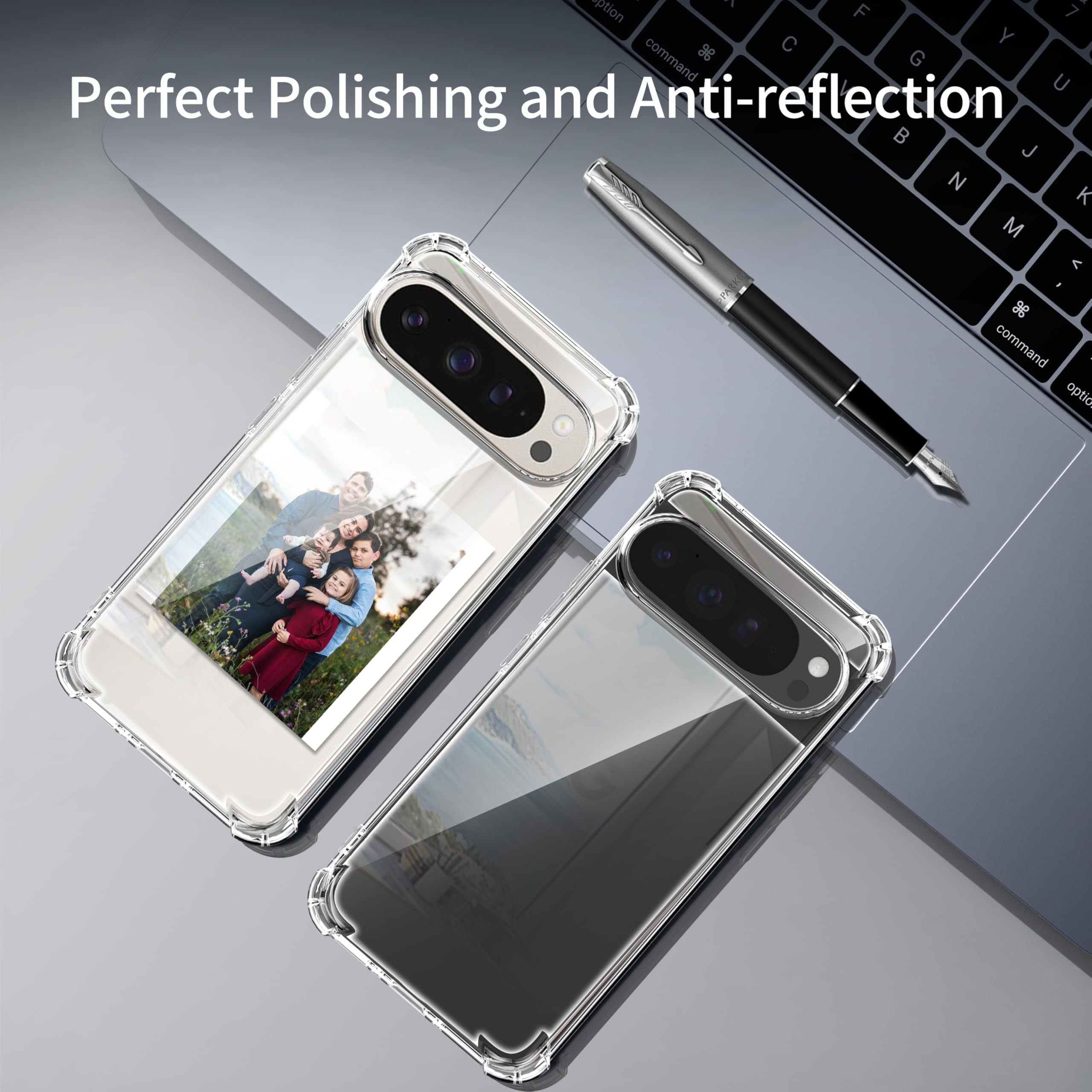 Moex 3 In 1 Pack Für Google Pixel Hülle Mit 2X Panzer Schutzglas Folie, Komplettschutz Handyhülle Durchsichtig Aus Silikon Schutzhülle, Clear