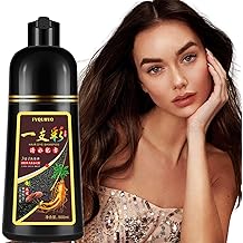 Brown Hair Dye Shampoo for Men & Women, Instant 3 in 1 Natural Semi-Permanent Dye Shampoo, 16.9 floz Dark coffee