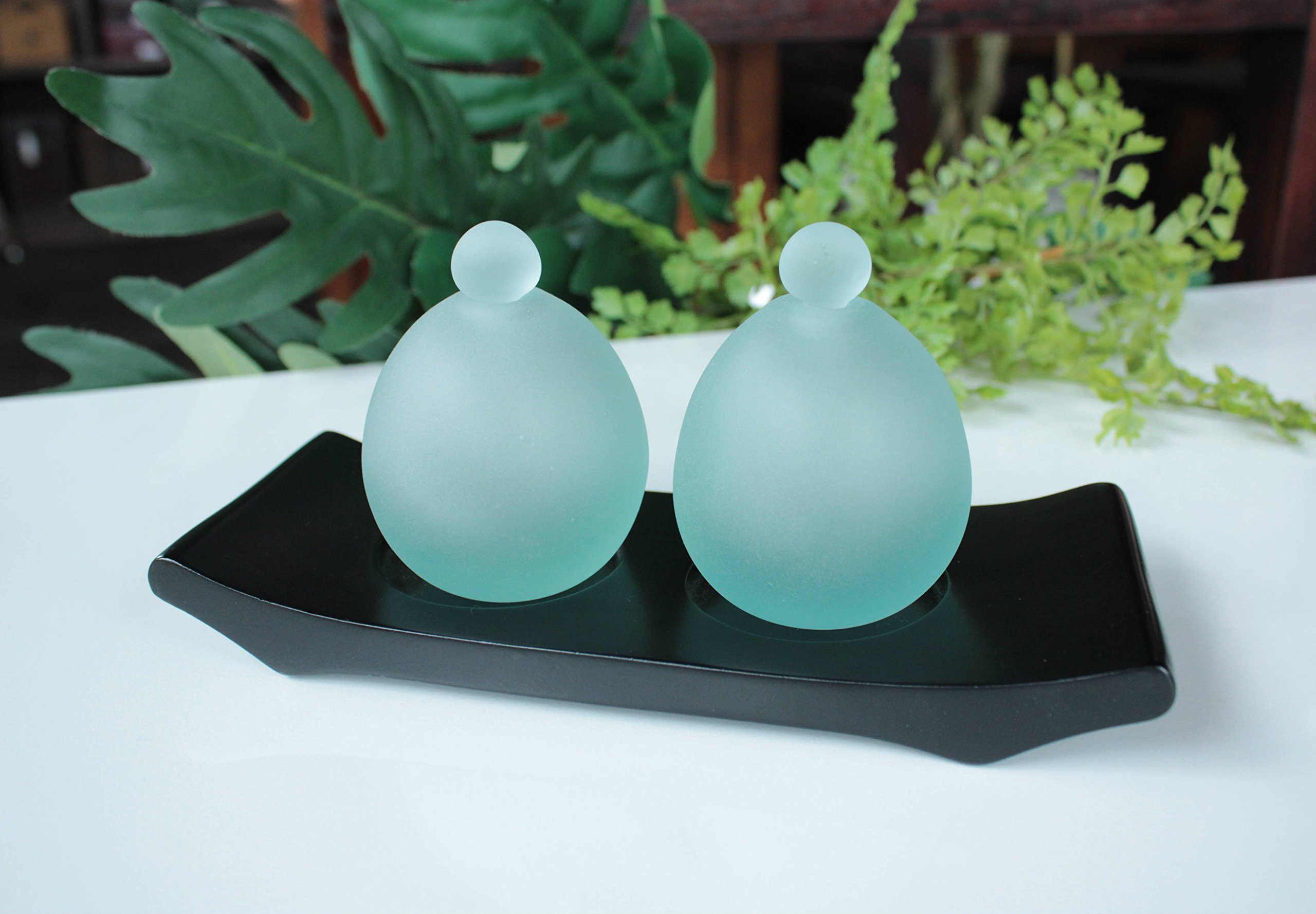 バリガラス アロマオイルボトル木目プレート付×4セット アロマオイル