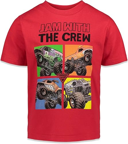 Miniatura 6 de Monster Jam Paquete de 3 camisetas gráficas para niños de Trucks, Negro