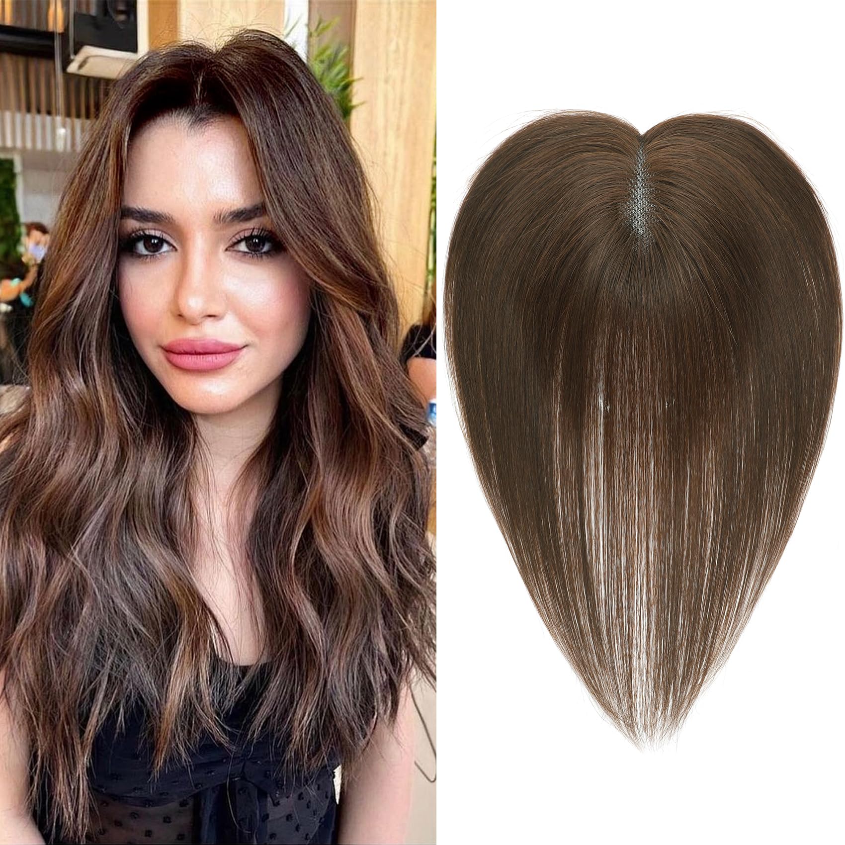 Amazon.com : Paraglame Hair Toppers for Women Real Human  display picture 3