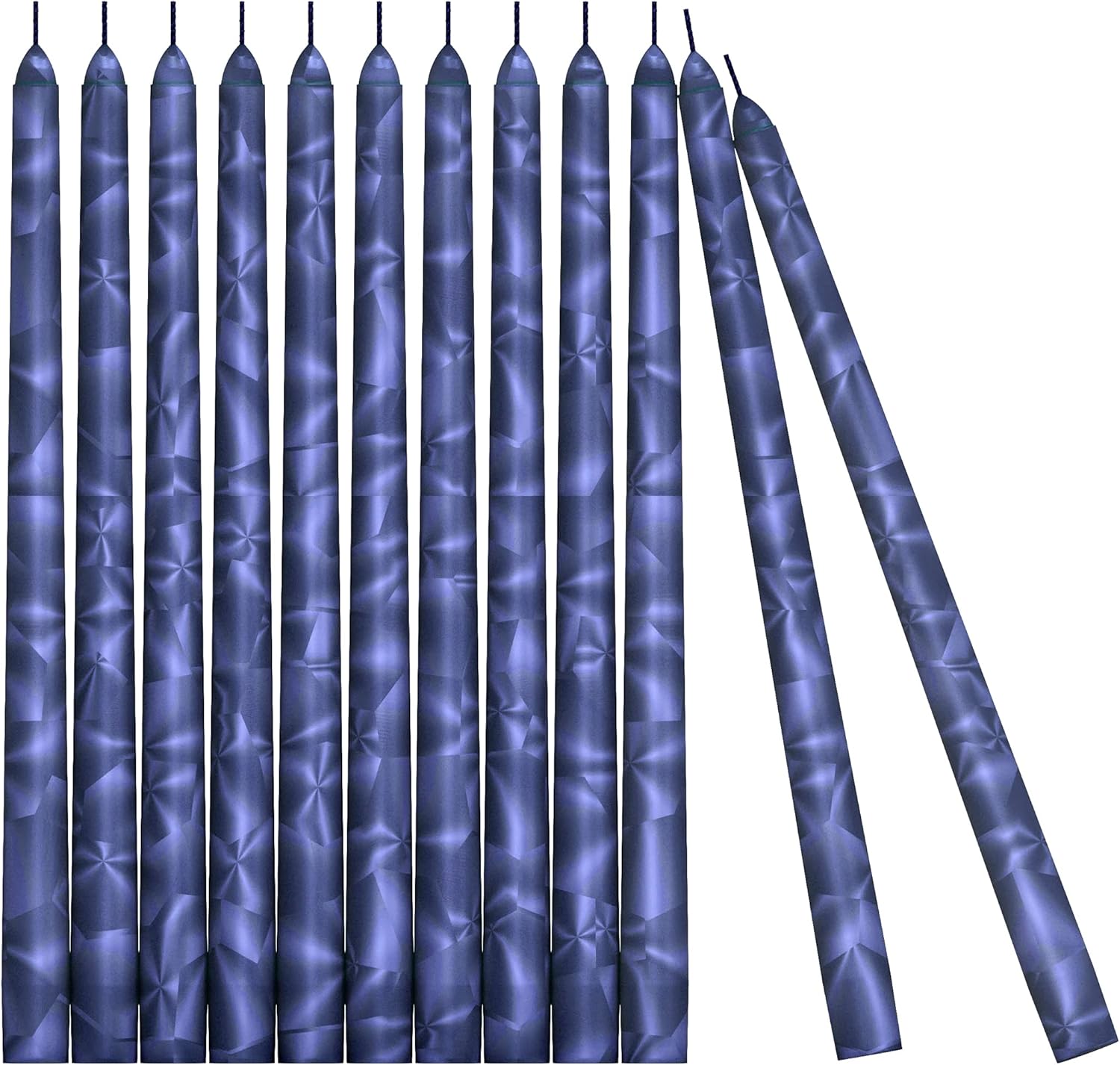 CANDWAX 10 inch Unscented Candles Set of 12 - Dripless Taper Candles Colored As Frost - Long Tapered Candles Ideal As Dinner Candles, Candle Décor and Wedding Candle - Green Candlesticks : Home & Kitchen