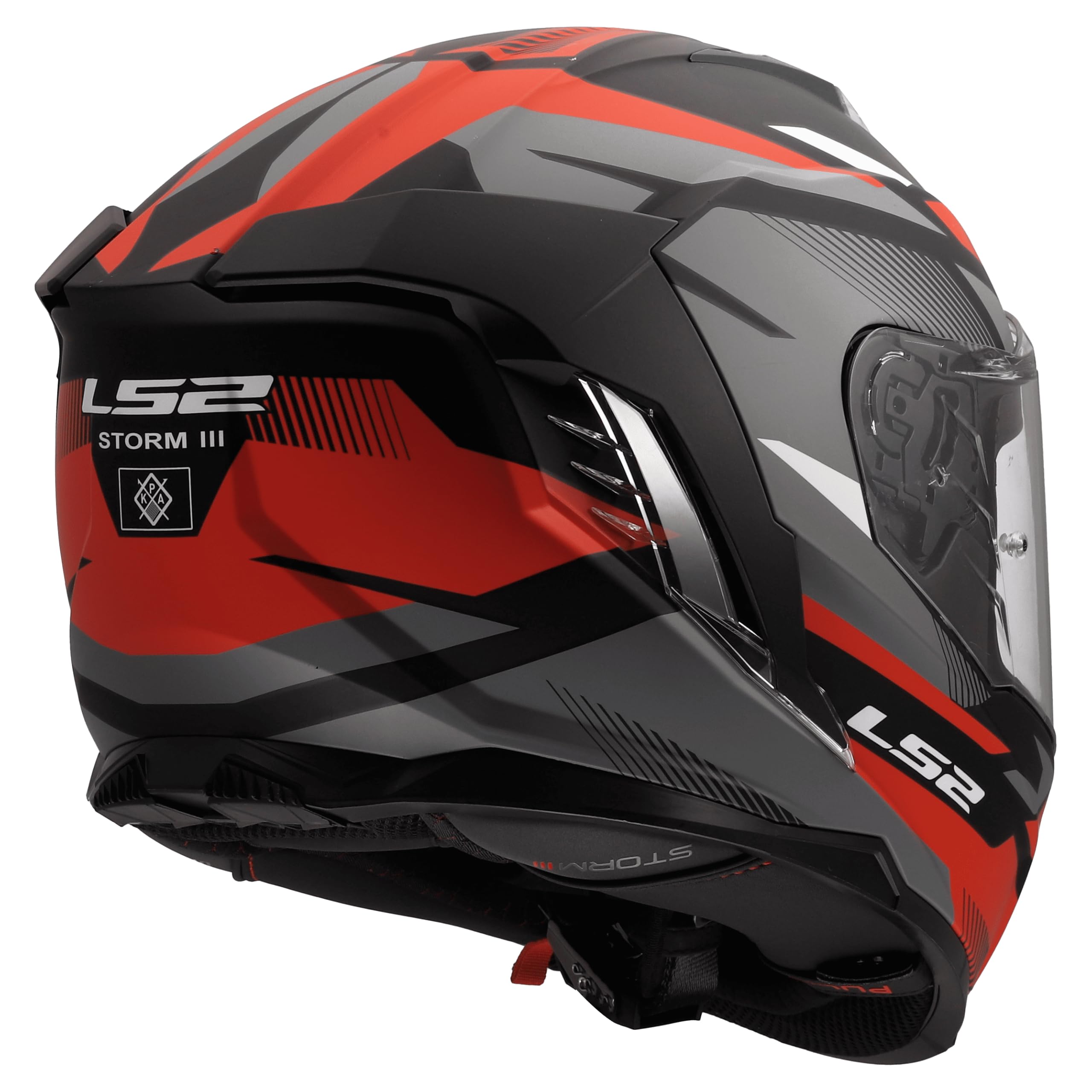 LS2, Casco Moto Integral STORM III KOMAI Black Red, XXS