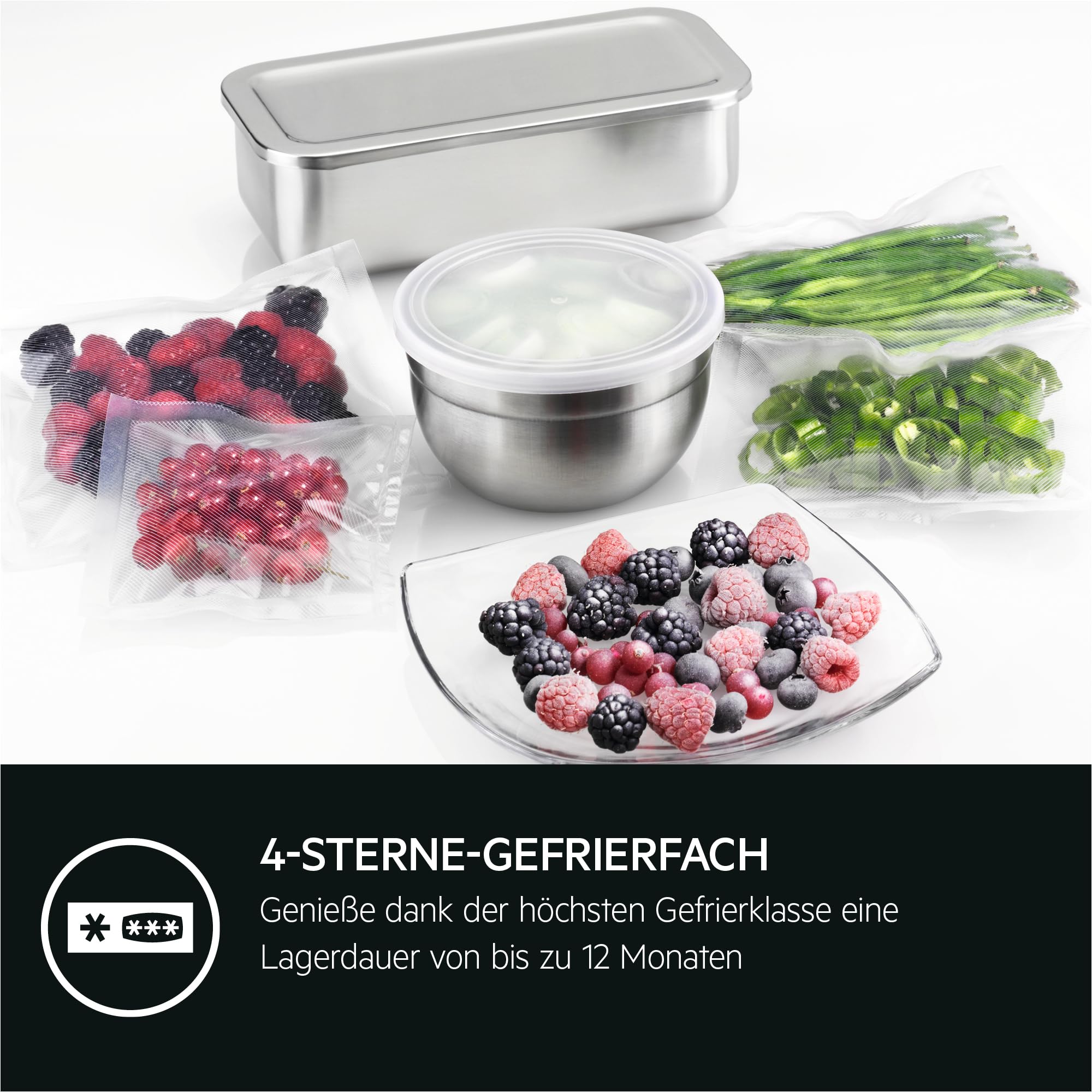 AEG Einbau-Kühl-Gefrier-Kombination 178cm, Serie 6000 TwinTech: NoFrost Abtauautomatik dank getrenntem Kühl- 195L & Gefrierraum 62L, LED-Display, Schnell-Gefrieren, Türalarm, Schlepptür, TSC6N183ES