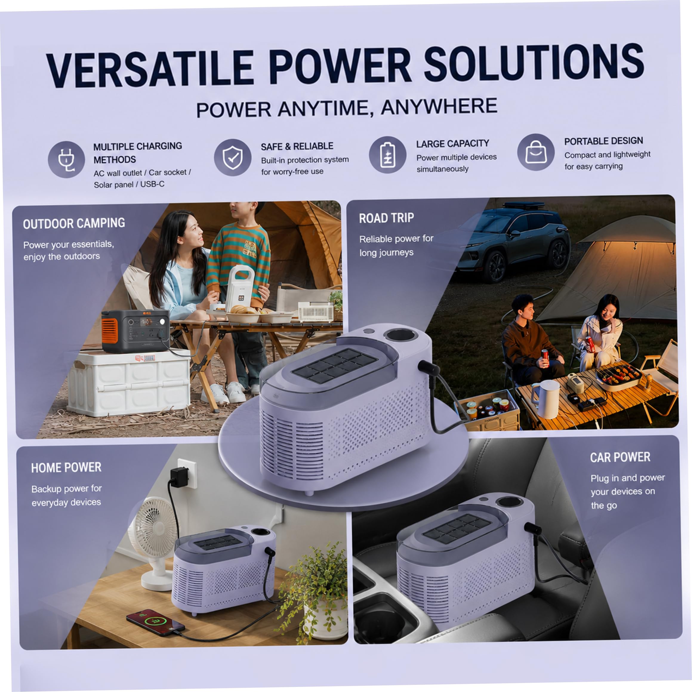 Máquina para Hacer Hielo, máquina para Hacer Hielo portátil de 8 Rejillas, producción rápida pequeña de 10 a 15 Minutos para el hogar, Camping, automóvil y más, Color Blanco