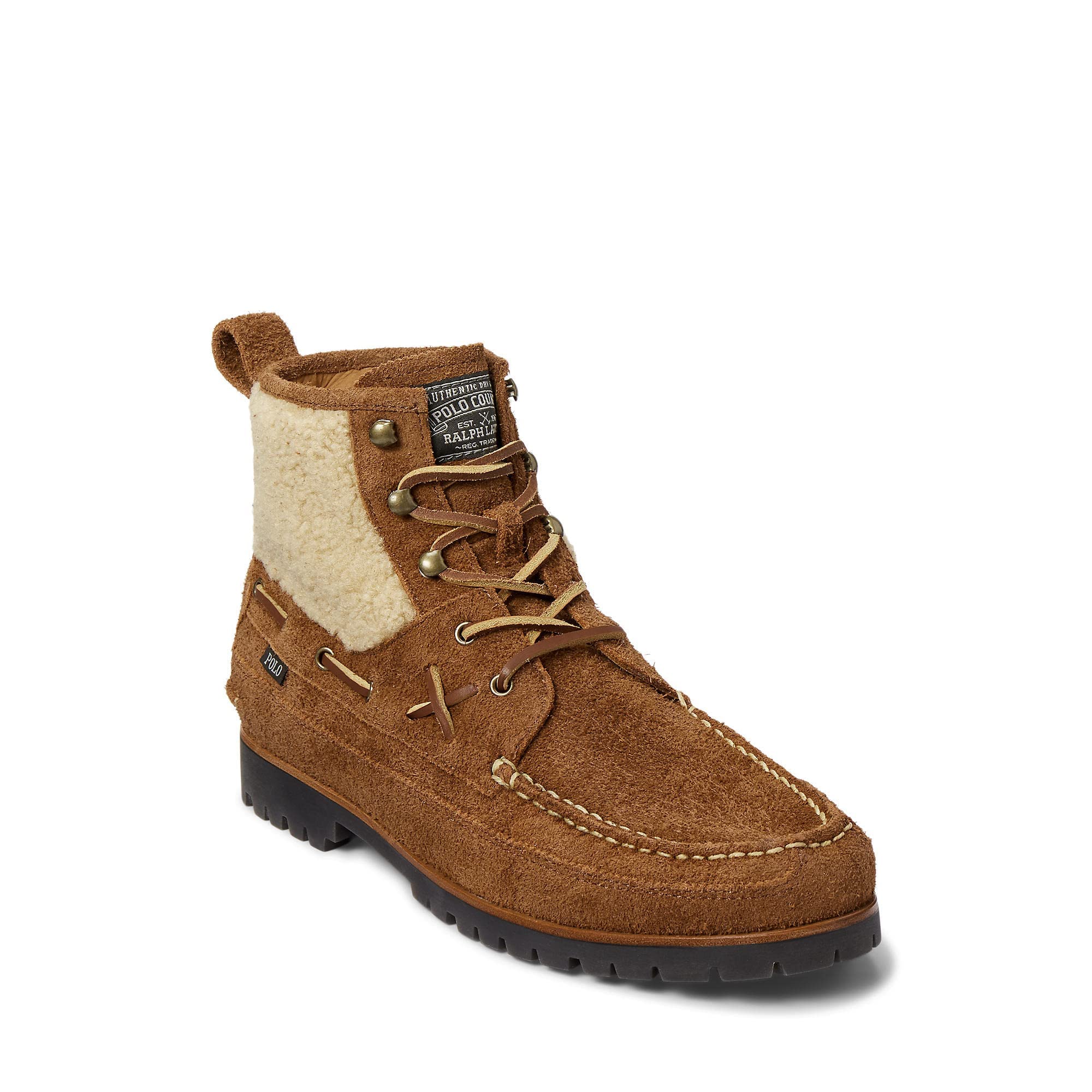 POLO RALPH LAUREN mens Ranger Mid Suede & Faux-shearling Boot