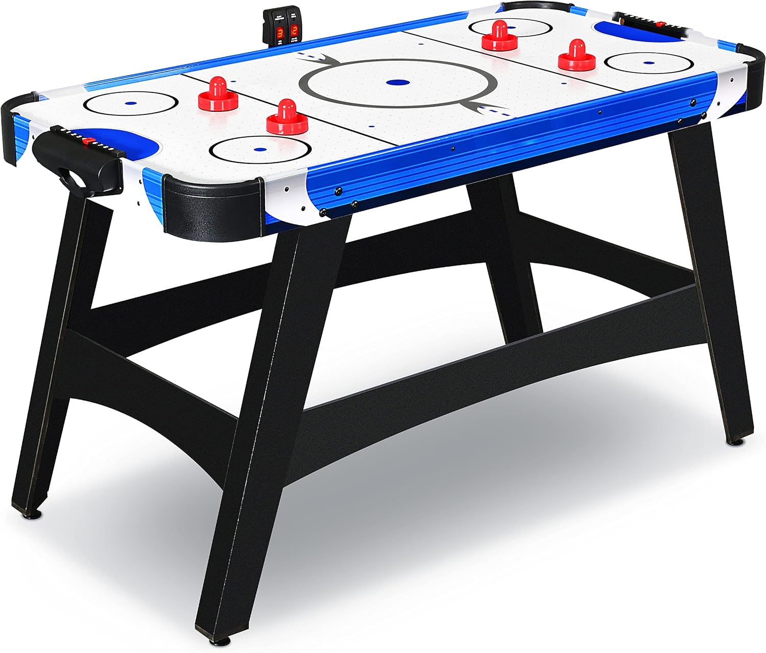 Powered Air Hockey Table, 4.5 ft 54’’ Sports Arcade Games, with Complete Accessories, Digital LED Scoreboard, Built in Score Tracker, Perfect for Adults and Kids, Home Game Room, : Sports & Outdoors