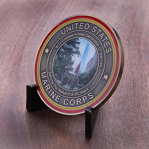 Miniatura 4 de Coins For Anything, Inc Bola de cumpleaños del Cuerpo de Marines 2021 Moneda de desafío de tributo 9-11. Troquelado de 1.75 pulgadas, diseñado por