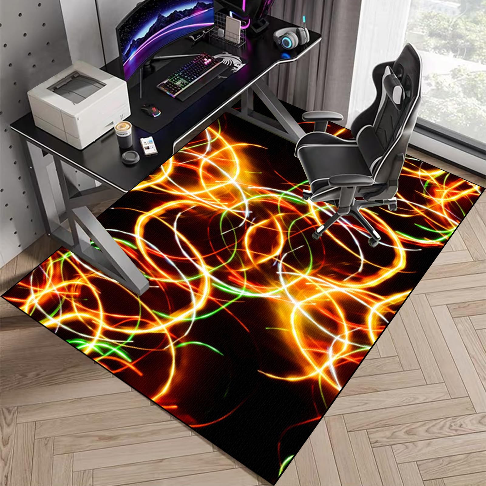 Alfombra Silla Ruedas Gaming Oficina Alfombra Silla Gaming protección del suelo 90 x 120 cm Alfombrilla protectora para silla de oficina Alfombra Silla Escritorio para laminado parqué suelos duros