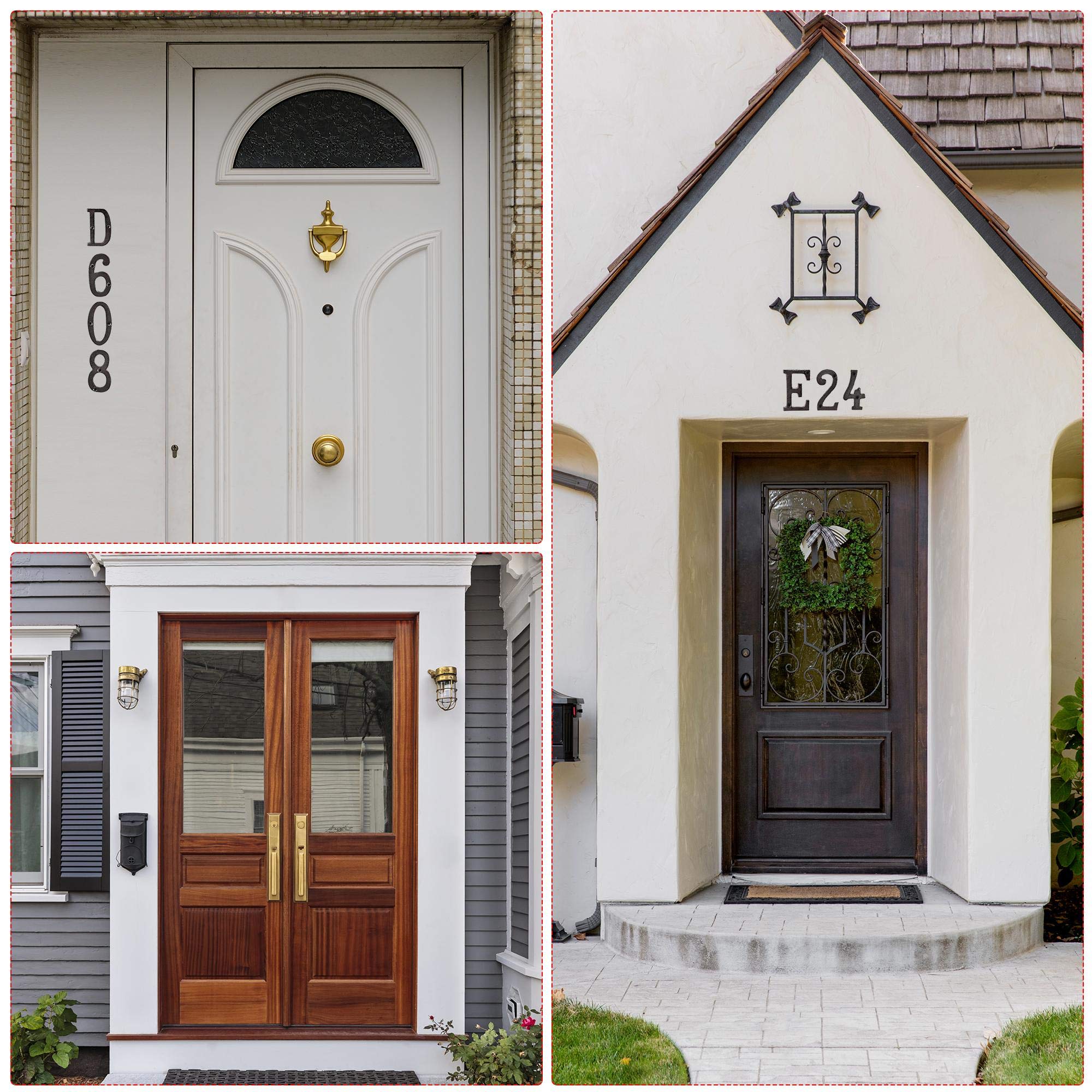 NUMERO DE MAISON,3--Métal Chiffres Numériques Fonte Maison Signe Plaque