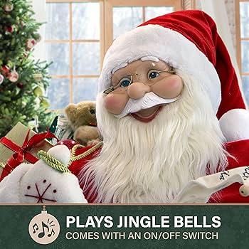 Amazon.com: Fraser Hill Farm 4-ft. Santa Claus in Chimney