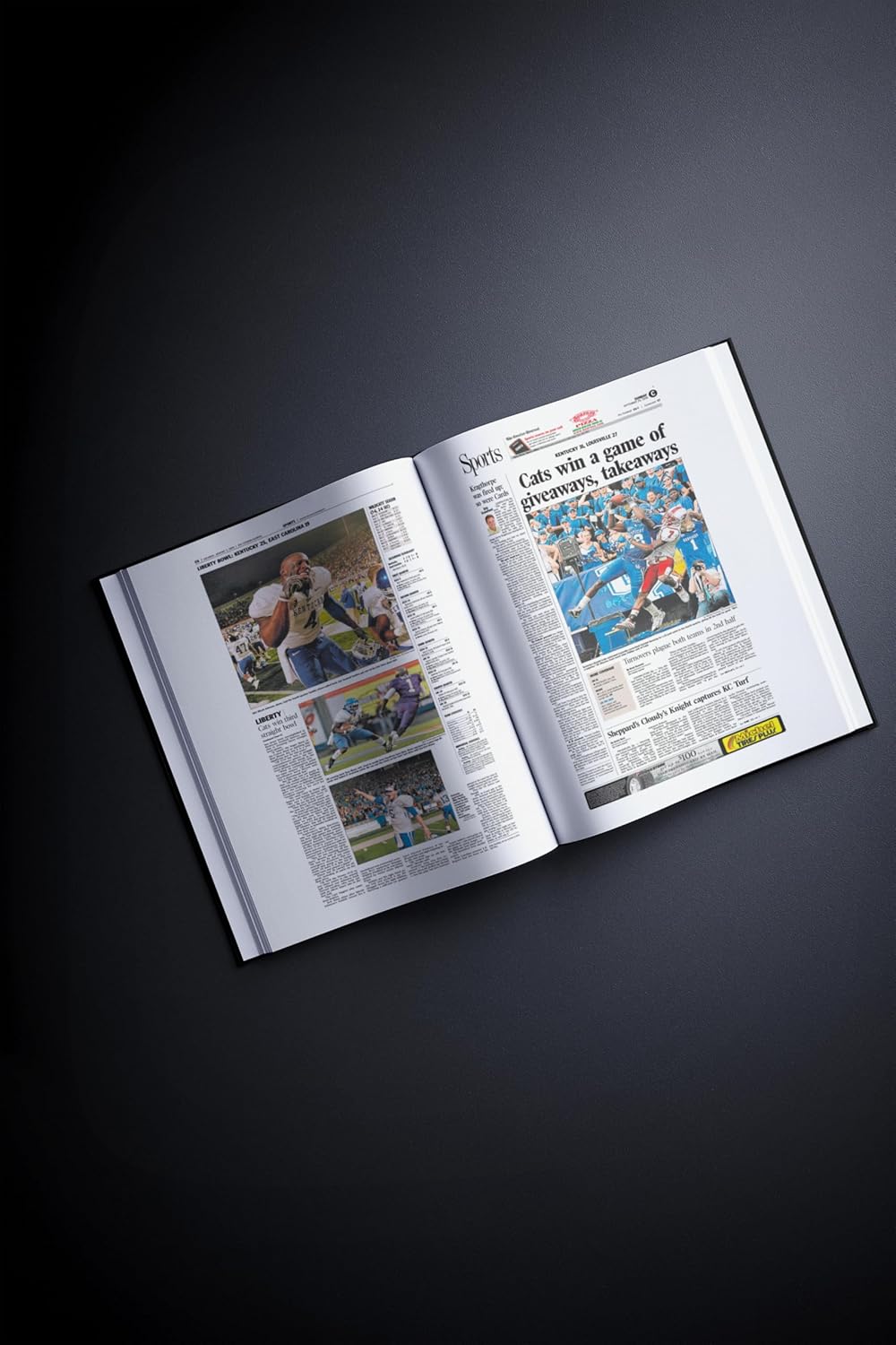 Signature gifts Personalized College Football Newspaper History Book, A3 Large Deluxe Hardcover - College Football Fan, Alumni, Students Keepsake Gift