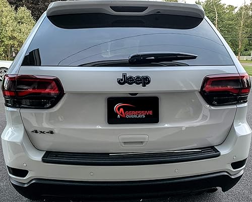 Miniatura 3 de Aggressive Overlays Compatible con Jeep Grand Cherokee 2014-2021 con película de luz trasera teñida de tercer freno ahumado oscuro