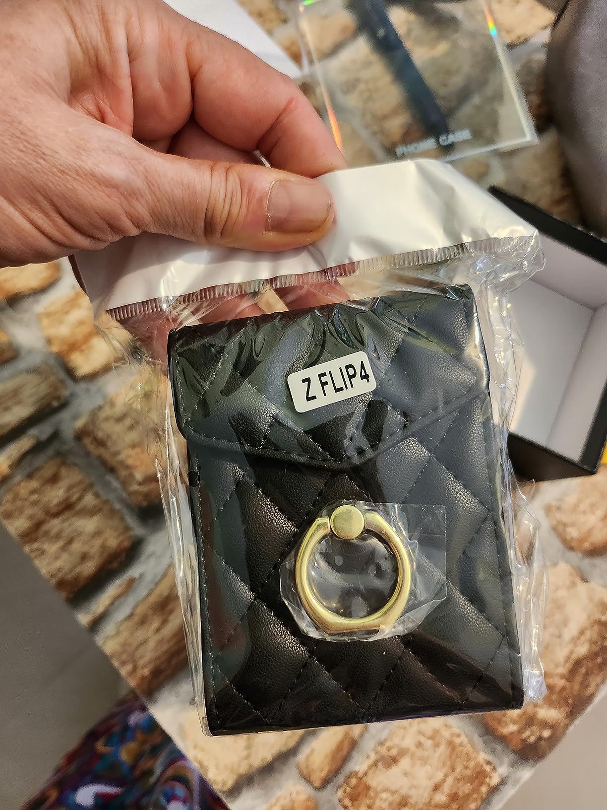 Samsung Galaxy Z Flip 7/6/5 Wallet Phone Case with Ring and Adjustable Crossbody Strap, Stylish and Muti-funtional Accordion Style Flip Case with 4 Card Slots