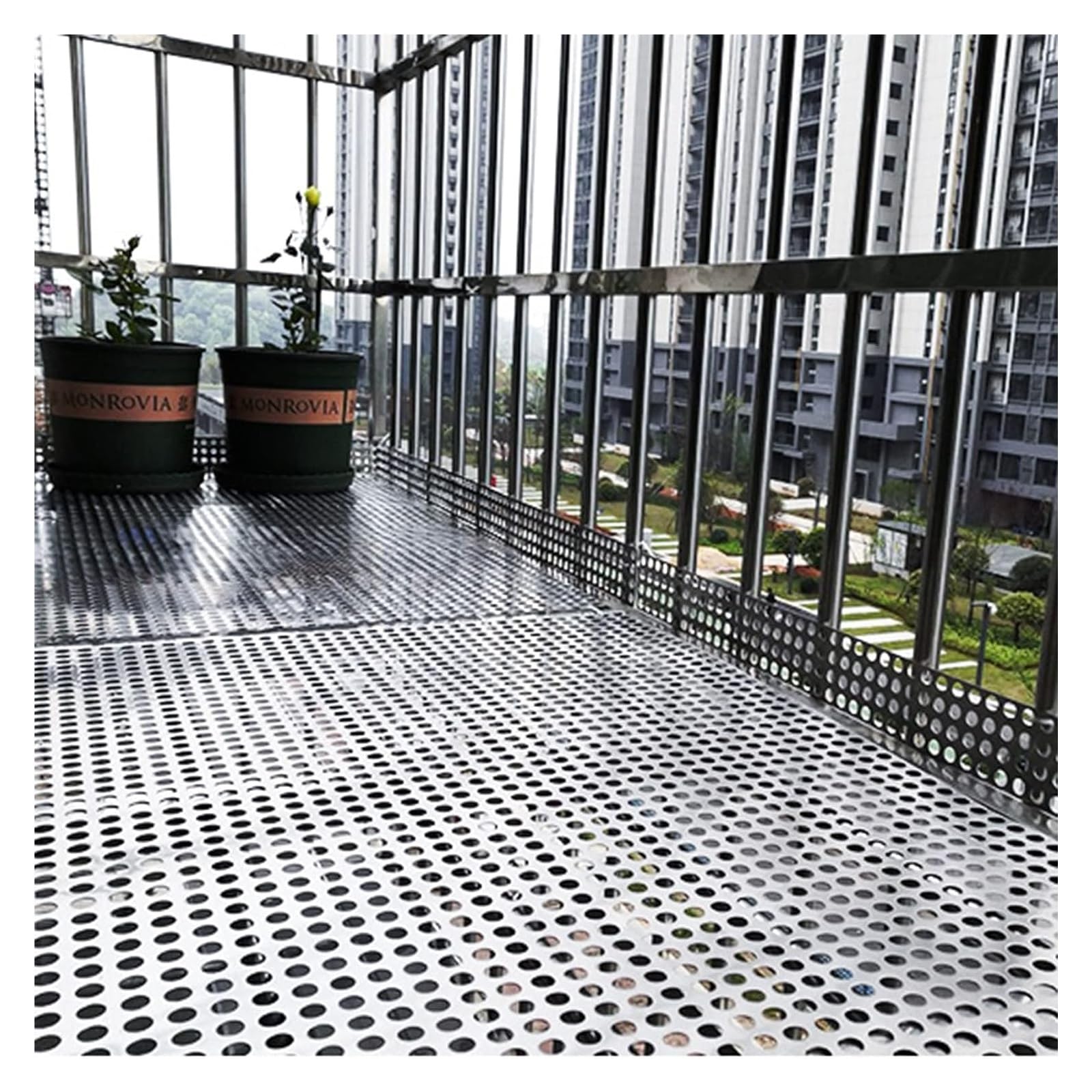 Chapas metálicas perforadas, Chapa perforada de acero inoxidable Placa perforada de acero inoxidable, chapa perforada de metal de 1 mm de espesor, almohadillas for ventanas a prueba de fugas(10x122cm)