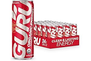 Guru Original Organic Energy Drinks, Clean Energy Drink with Plant Based Natural Caffeine