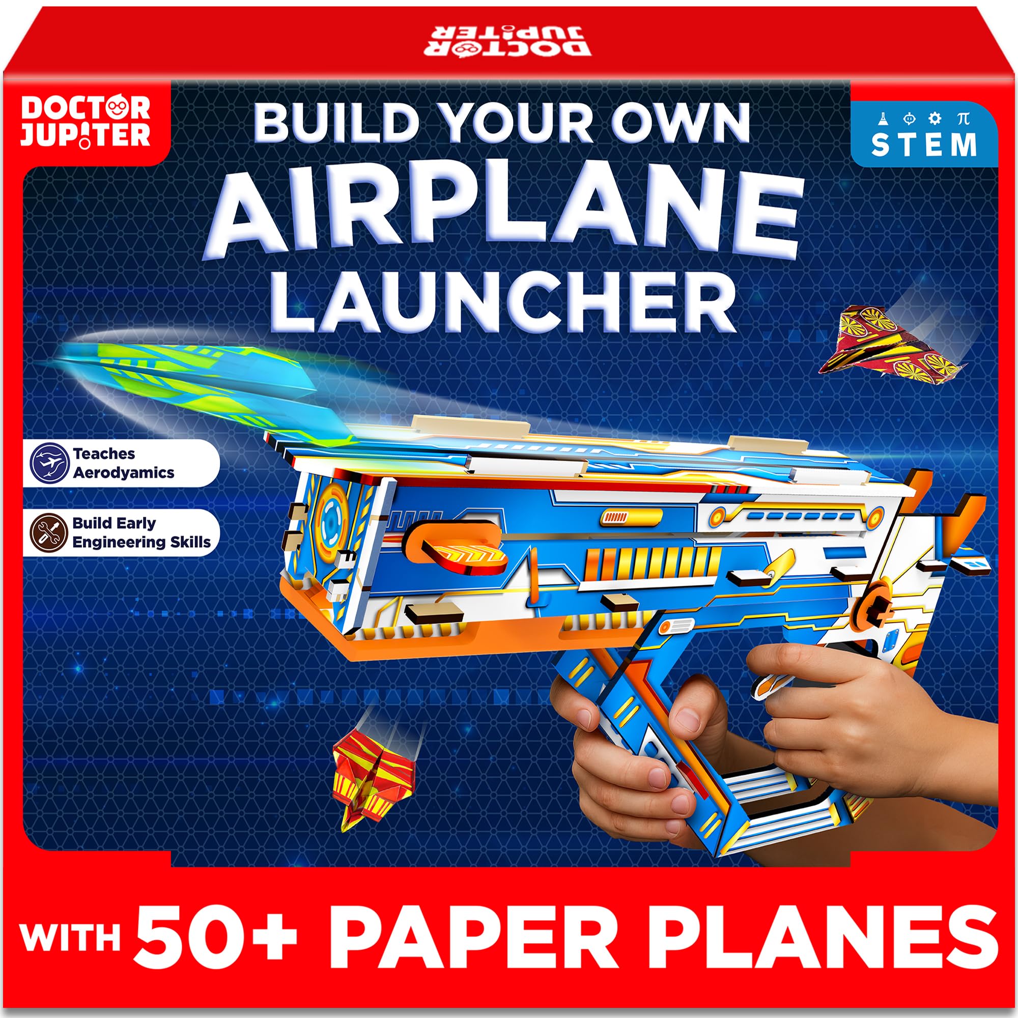 Doctor Jupiter Airplane Gun Launcher Kit for 6+ Year Old Kids