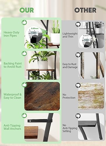 Miniatura 5 de Soporte para plantas de 7 niveles con luz de crecimiento para plantas de interior, soporte alto de 60 pulgadas para flores de interior, estantes