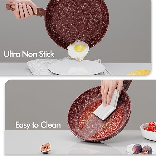 Miniatura 2 de Meythway Juego de ollas y sartenes ultra antiadherentes, 5 piezas de utensilios de cocina, ollas y sartenes no tóxicas con asas que se mantienen