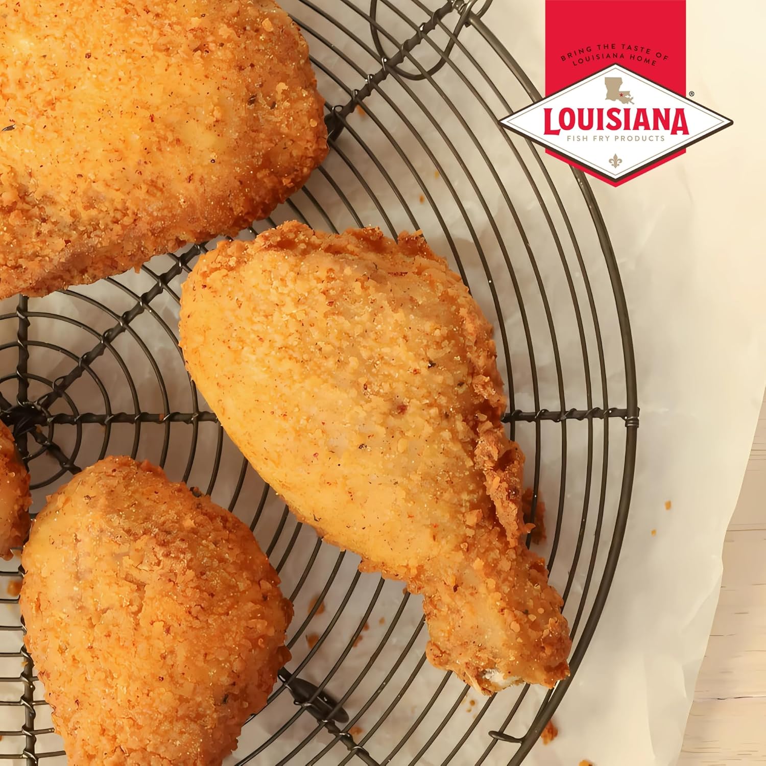 Louisiana Fish Fry Products Classic Fried Chicken Keto Seasoned Coating Mix – 5 oz, Pack of 6 – Bake, Deep Fry, & For Use in Air Fryer – Delicious & Crunchy Texture