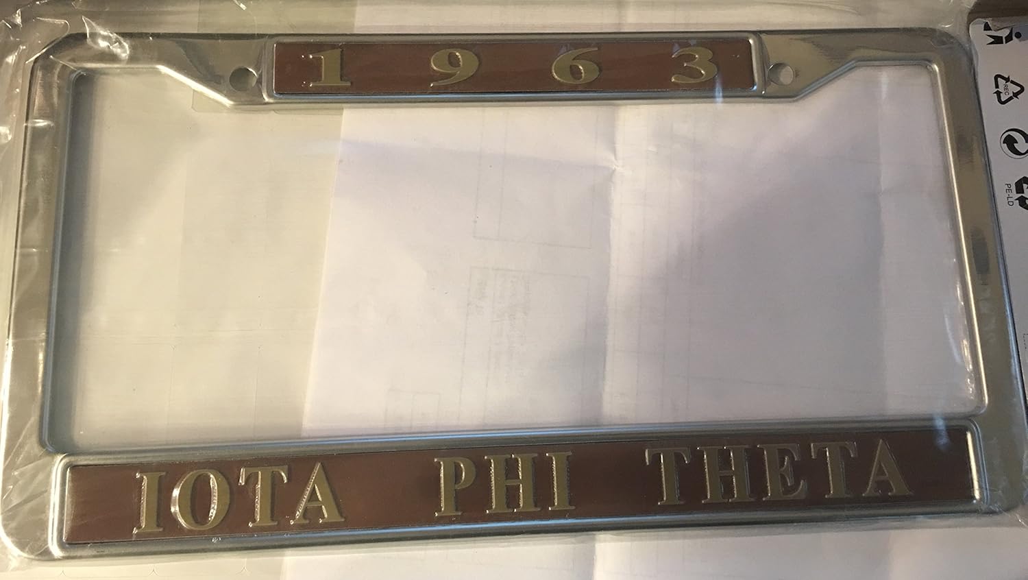Iota Phi Theta New Metal License Plate Frame