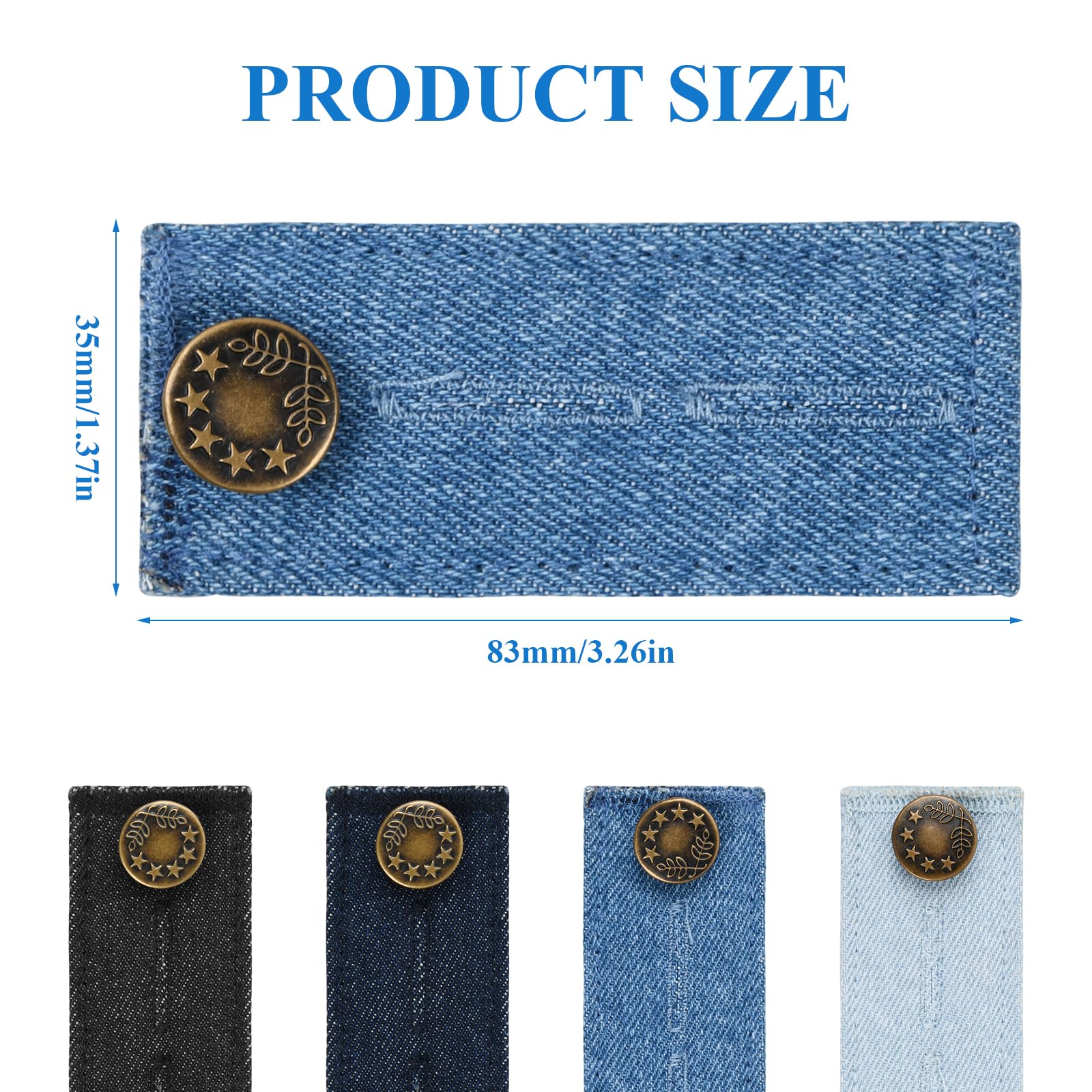 15 Rallonges De Pantalon - Extension Bouton Denim, Élastique, Silicone - Pour Grossesse Ou Confort