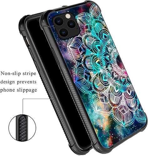 Miniatura 2 de ZHEGAILIAN Funda para iPhone 13, diseño de mandala estrellado, antiarañazos, para niñas y mujeres, diseño de cuatro esquinas, a prueba de golpes,